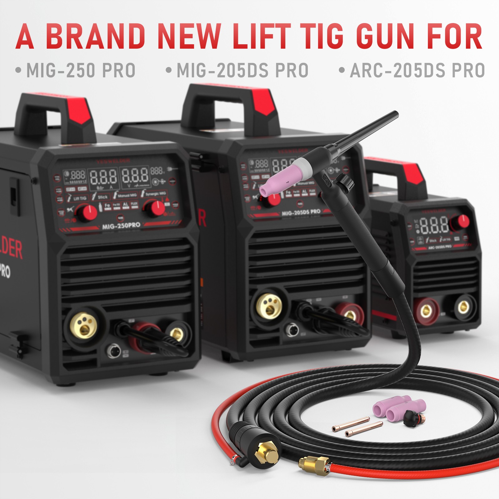 WP-17V-35 150-Amp Air Cooled Lift TIG Torch-12ft(4m) with 35-50 connector