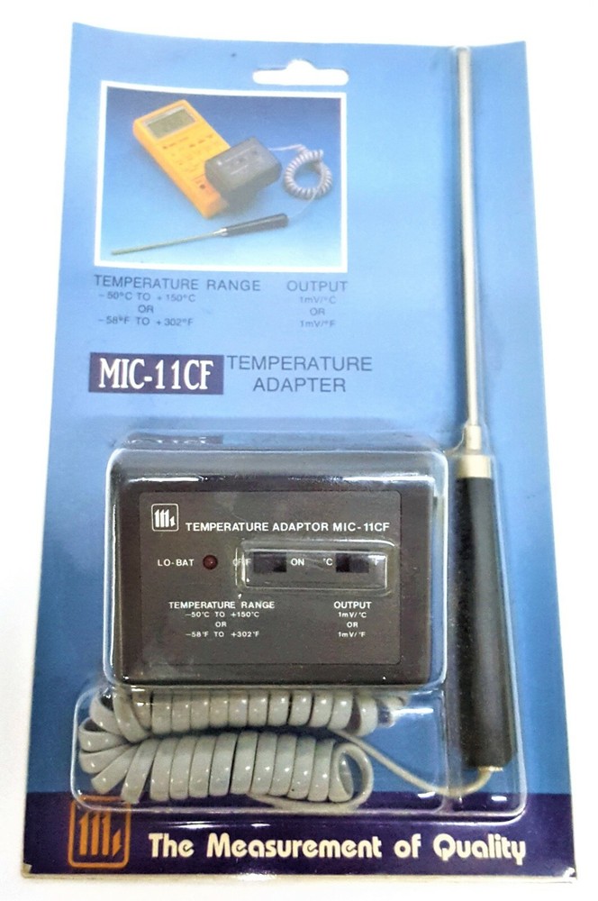 Digital Multimeter Temperature Adapter for any Surface, Liquid or Gas MIC-11CF
