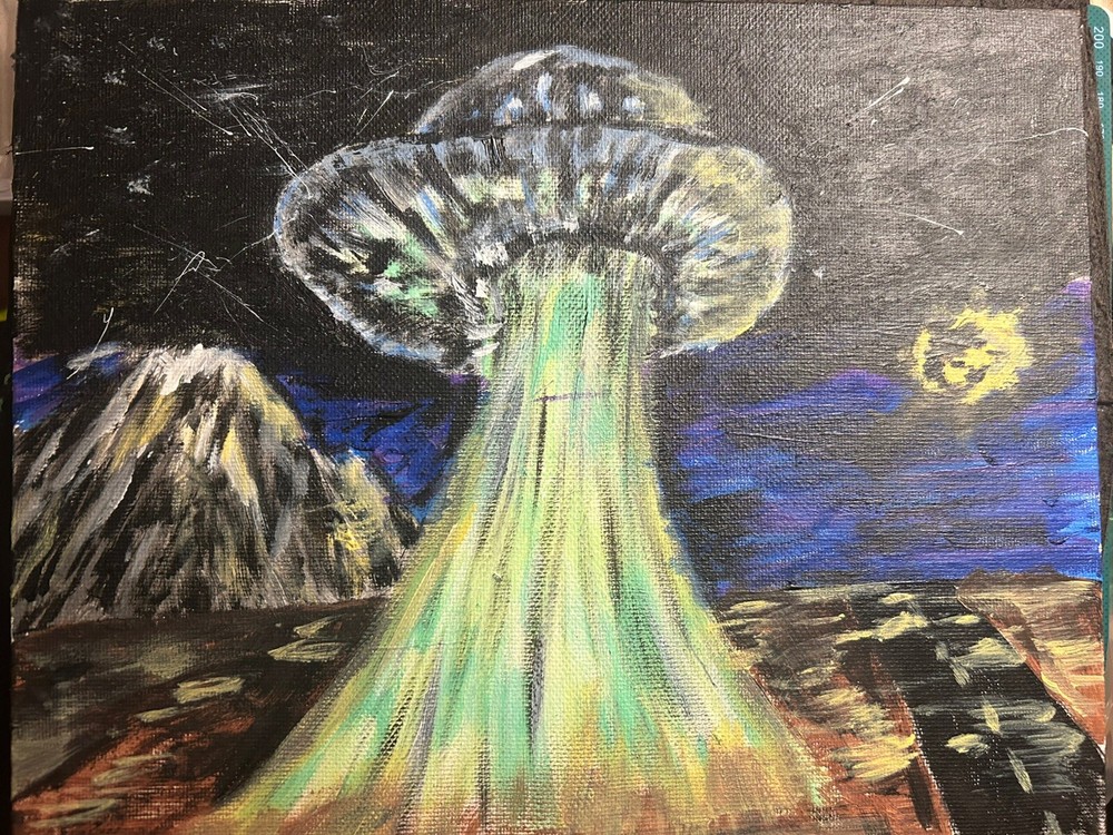 Ufo Painting Unseen Alien