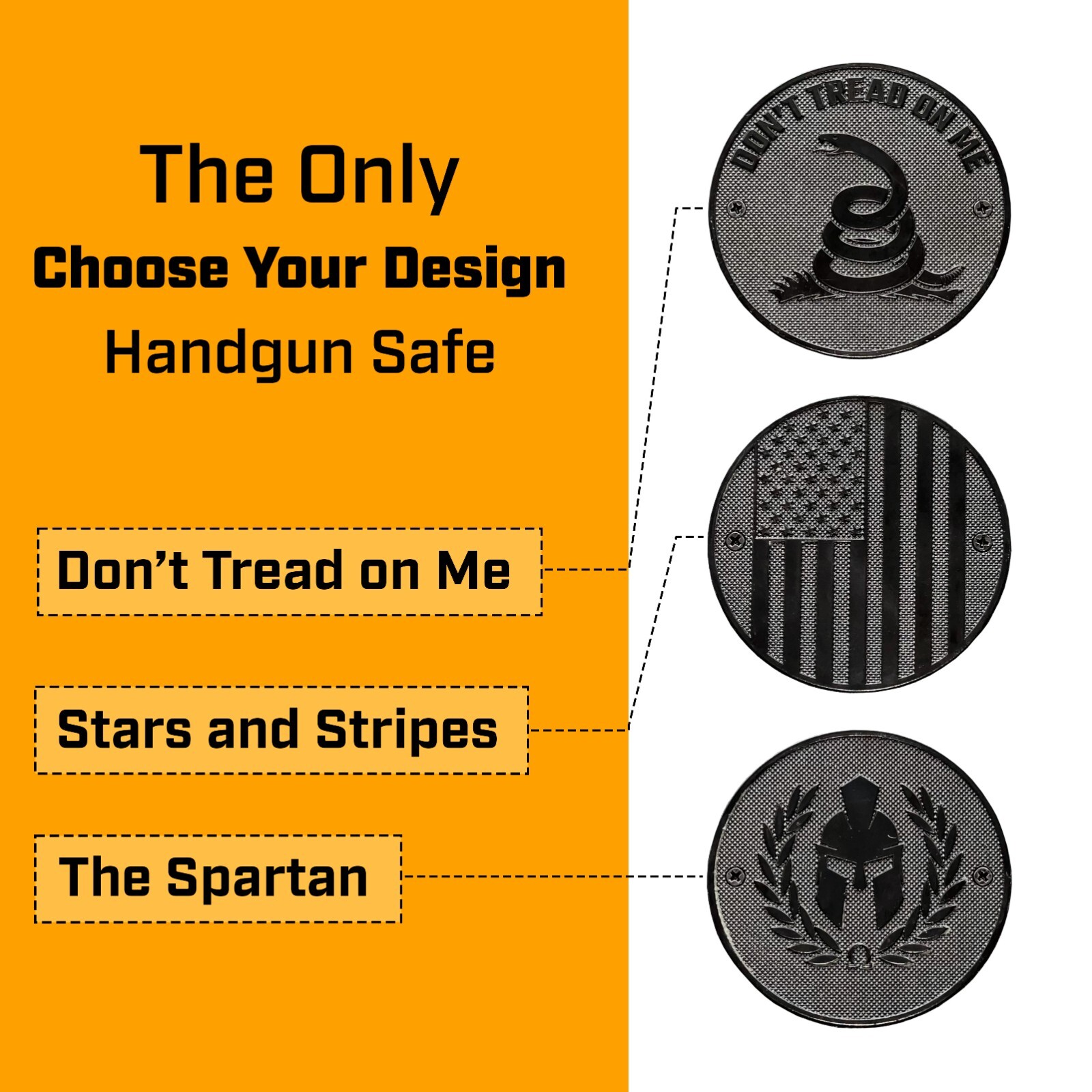 Roscoe Box Small Gun Storage Safe Stars and Stripes with Combination Lock