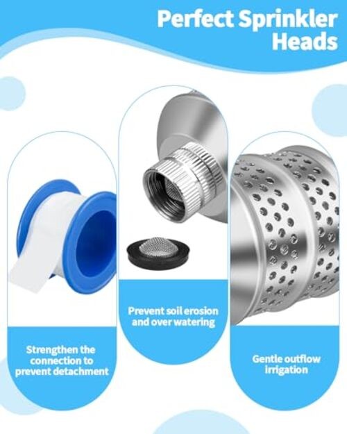 Bubbler Sprinkler Head, 3/4 Inch Internal Thread Rustproof Aluminum Diffuser 1