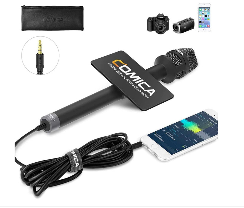 COMICA HRM-S Handheld Cardioid Interview Microphone for Smartphone (SEALED)