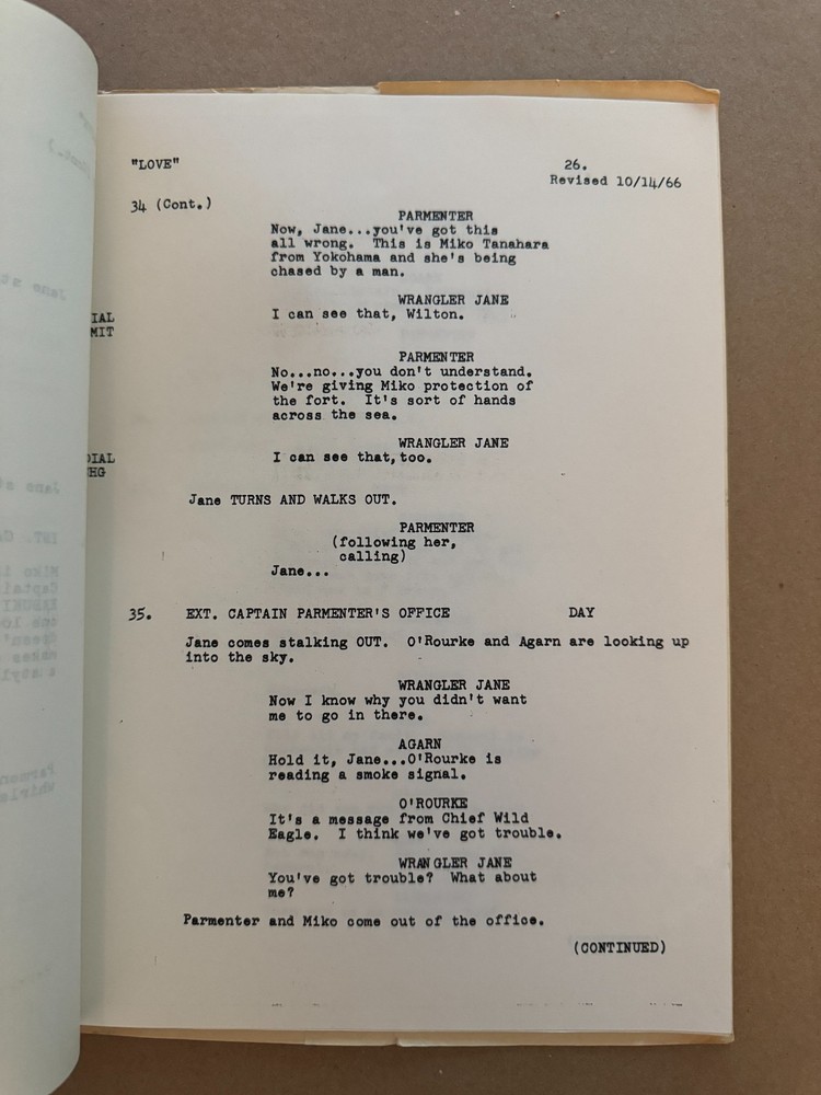 F Troop "From Karate With Love" Original Tv Show Script 1966