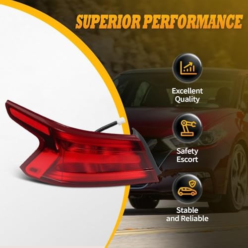 Tail Light Assembly Driver Side Compatible with Maxima 2016-2018 Taillight Left