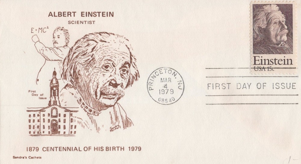 Albert Einstein Sandra's Cachets US 1774 FDC E=MC2  ZAYIX 1024A0286