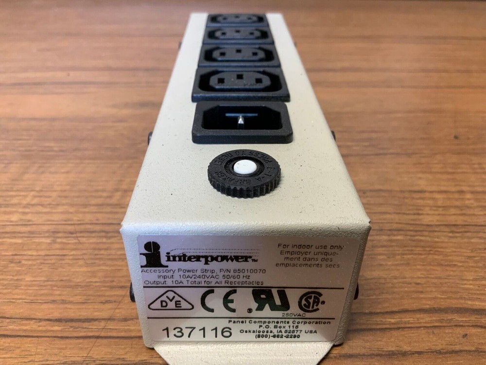 Interpower 85010070 Accessory Power Strip 4-Position **