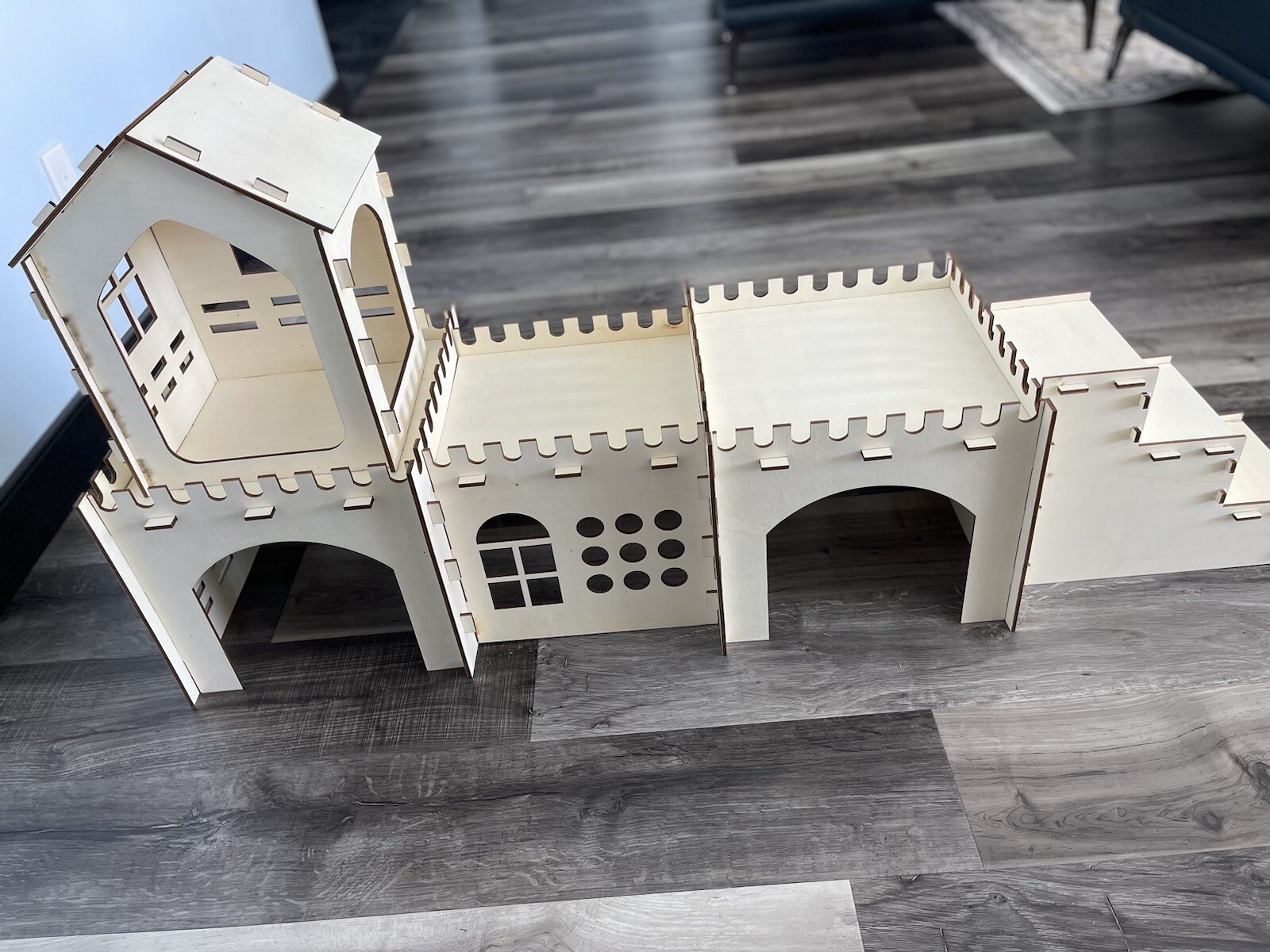 Large Rabbit Hideout, Wooden Rabbit Castle Bunny  for Hamsters , guinea pig