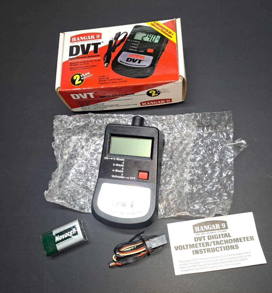 Hangar R/C Airplane 9 DVT - Digital Voltmeter/Tachometer  NOS