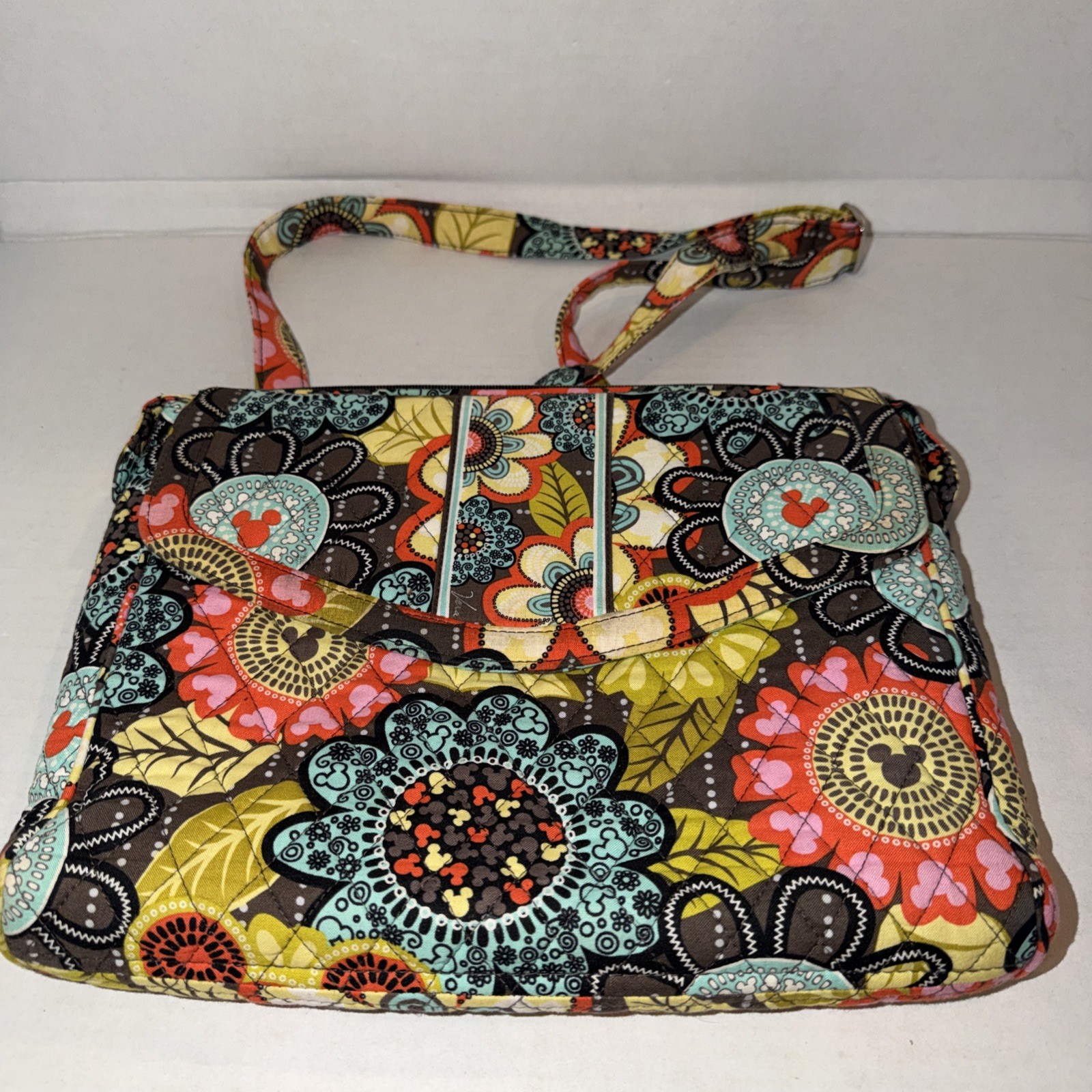 Vera Bradley Disney Parks Mickey's Perfect Petals Tablet Hipster Bag