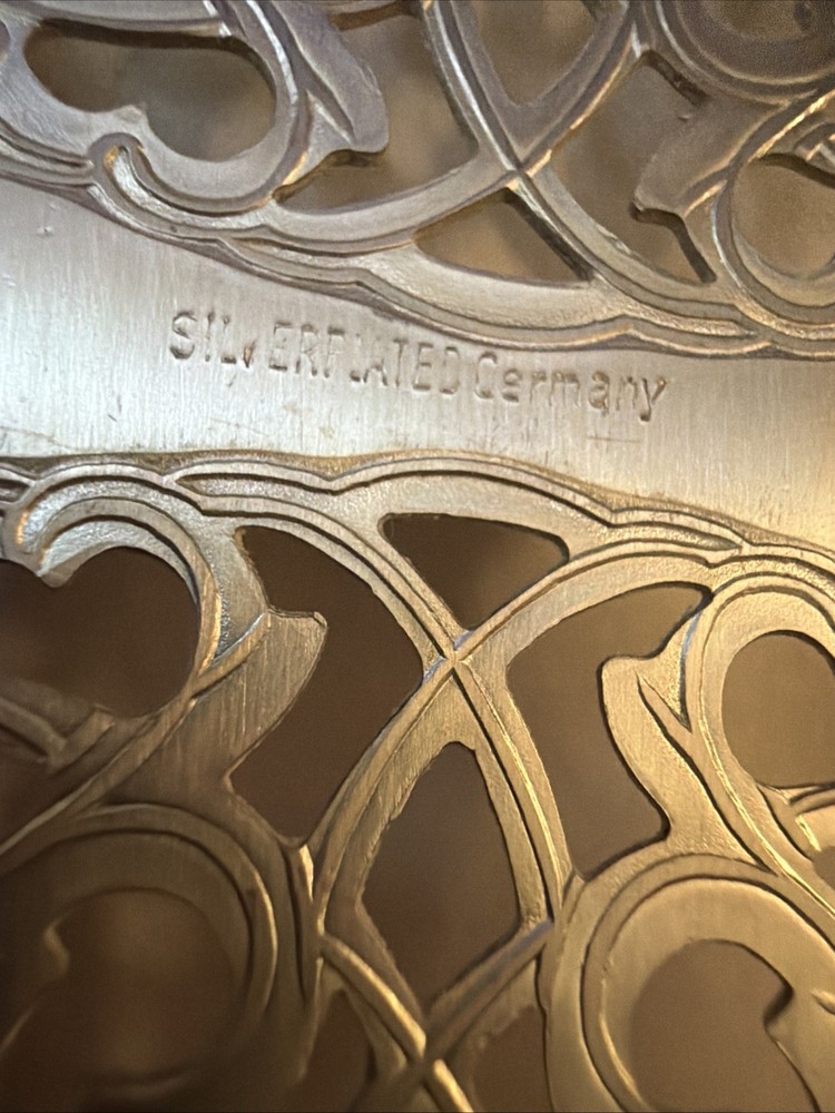 Antique Silver Plated Pie Cake Server with Finger Loop Rare