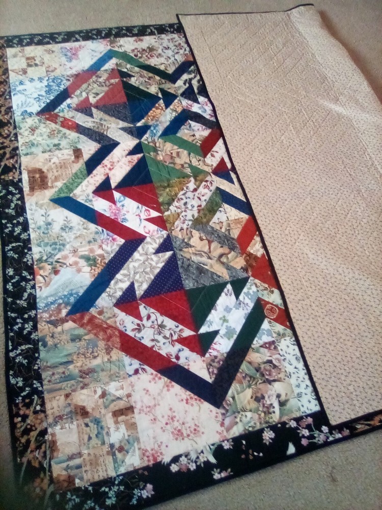 Handmade Patchwork Quilt 71x86 fits 3/4 bed or Large Throw
