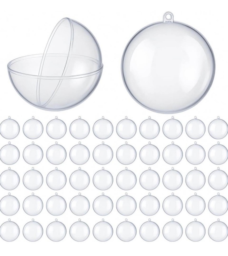 Ornaments .. Clear/Plastic/Christmas/Fillable