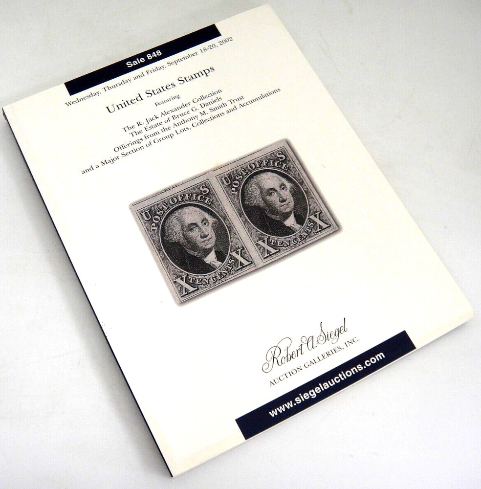 Siegel Stamp Auction Catalog 2002 w Prices Realized Bruce Daniels Estate #848
