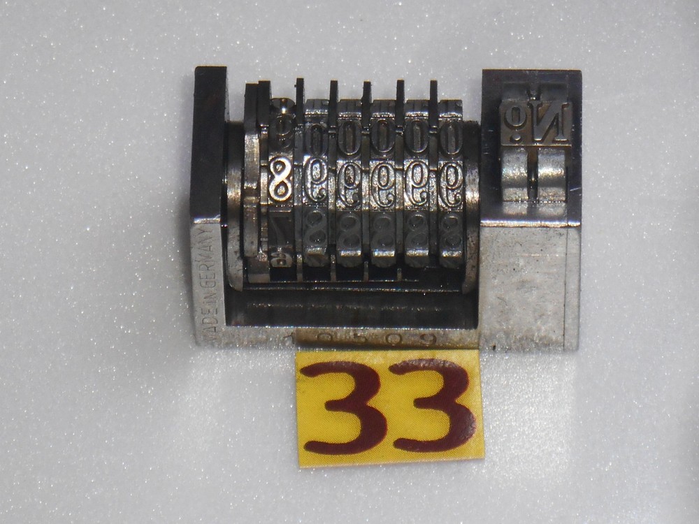 AMOS |  letterpress Reverse numbering machine | 33