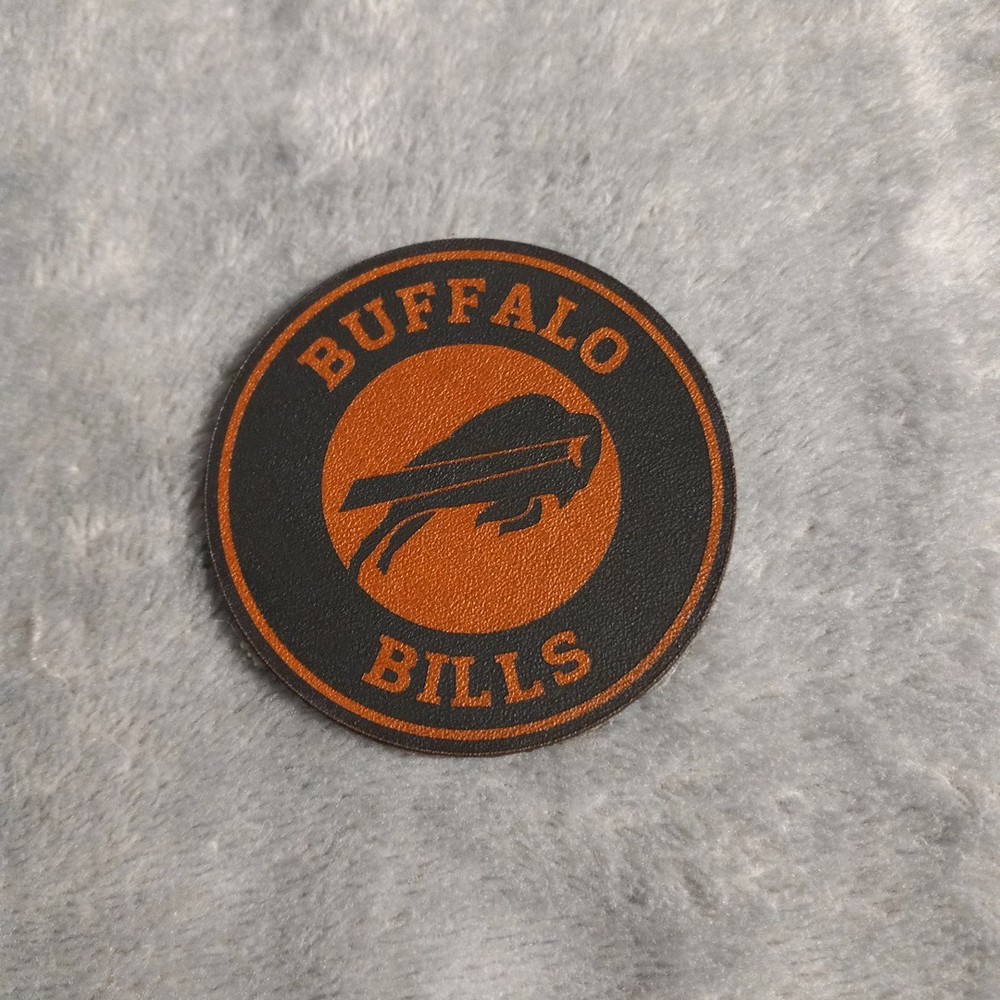 Bills Leather Iron on Patch For Hats And Accessories