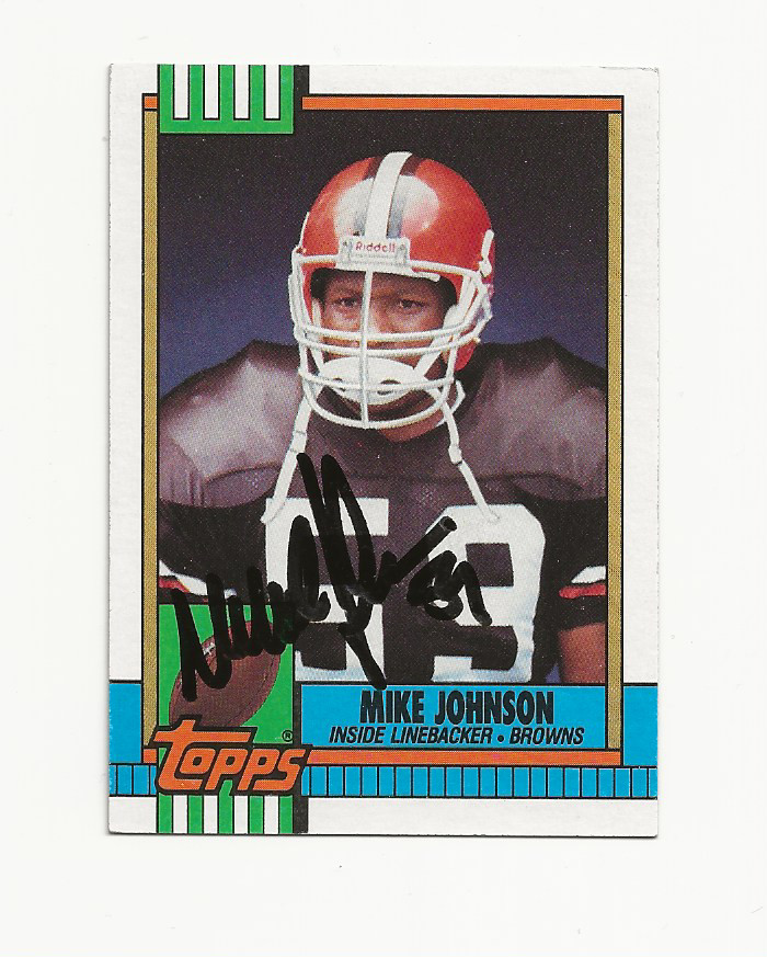 MIKE    JOHNSON    BROWNS          AUTOGRAPHED    CARD