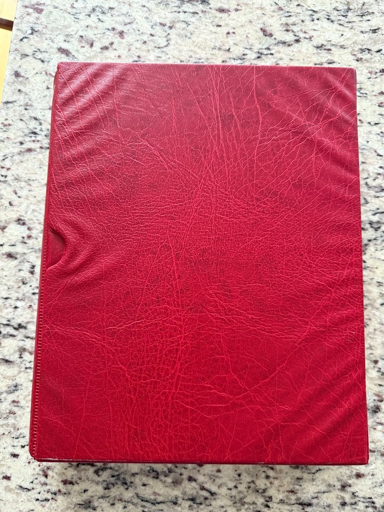 Lighthouse Vario 3-Ring Binder & Slipcase Red with 41 1S 1 Pocket Stock Pages