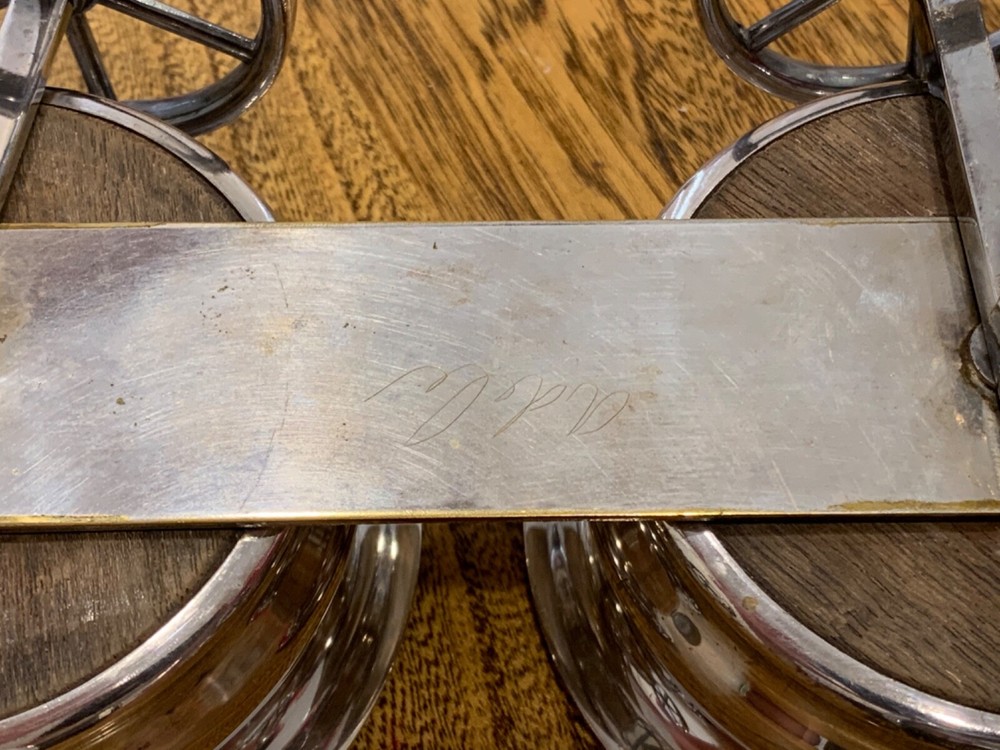 UNIQUE - Vintage Victoria Silverplate Wine Trolley Wagon