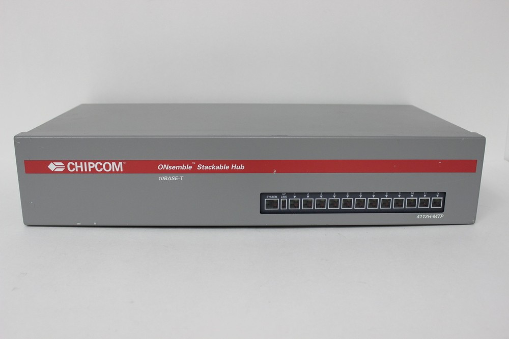 CHIPCOM CORPORATION 4112H-MTP-FL ONSEMBLE STACKABLE HUB 10BASE-T 12 PORT