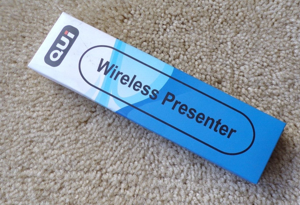QUI RF 2.4GHz Wireless Presenter Remote Presentation Laser Pointer - Mac PC; t27