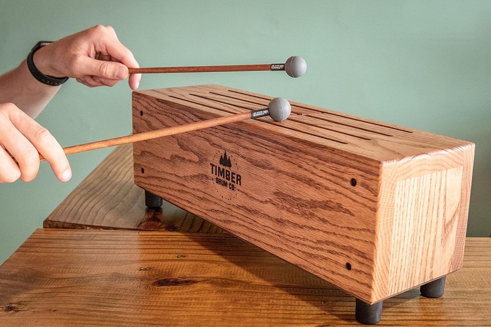 Timber Drum Co. Percussion Mallets — U.S.A. ASSEMBLED — Single Pair, Gray
