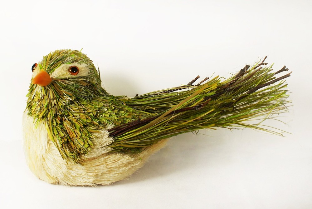 Easter Cute Bird Decoration Sisal Straw Spring
