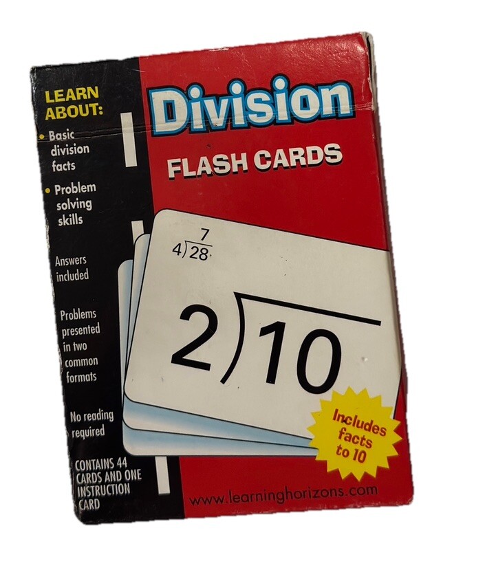 Learning Horizons: Division Flash Cards (HomeSchooling Only) ￼