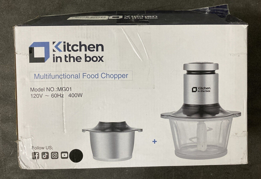 Kitchen in the Box Food Processor, 400W, Meat Grinder & Chopper