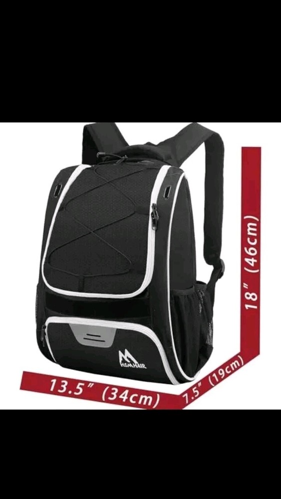 Baseball Bag-Baseball Backpack Holder for Baseball, Large Main Black