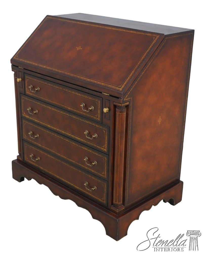F64295EC: MAITLAND SMITH Tooled Leather Slant Front Desk