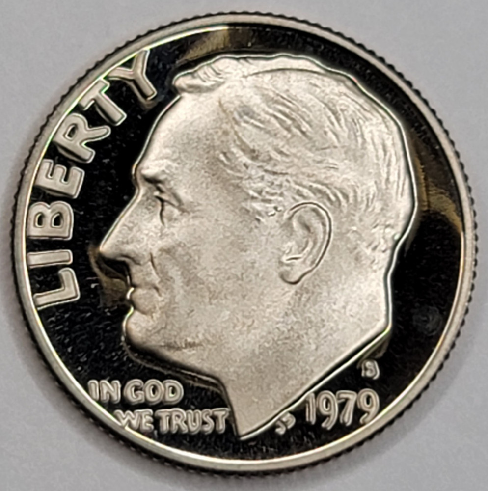 1979 S Gem Proof DCAM Roosevelt Dime - CN-Clad
