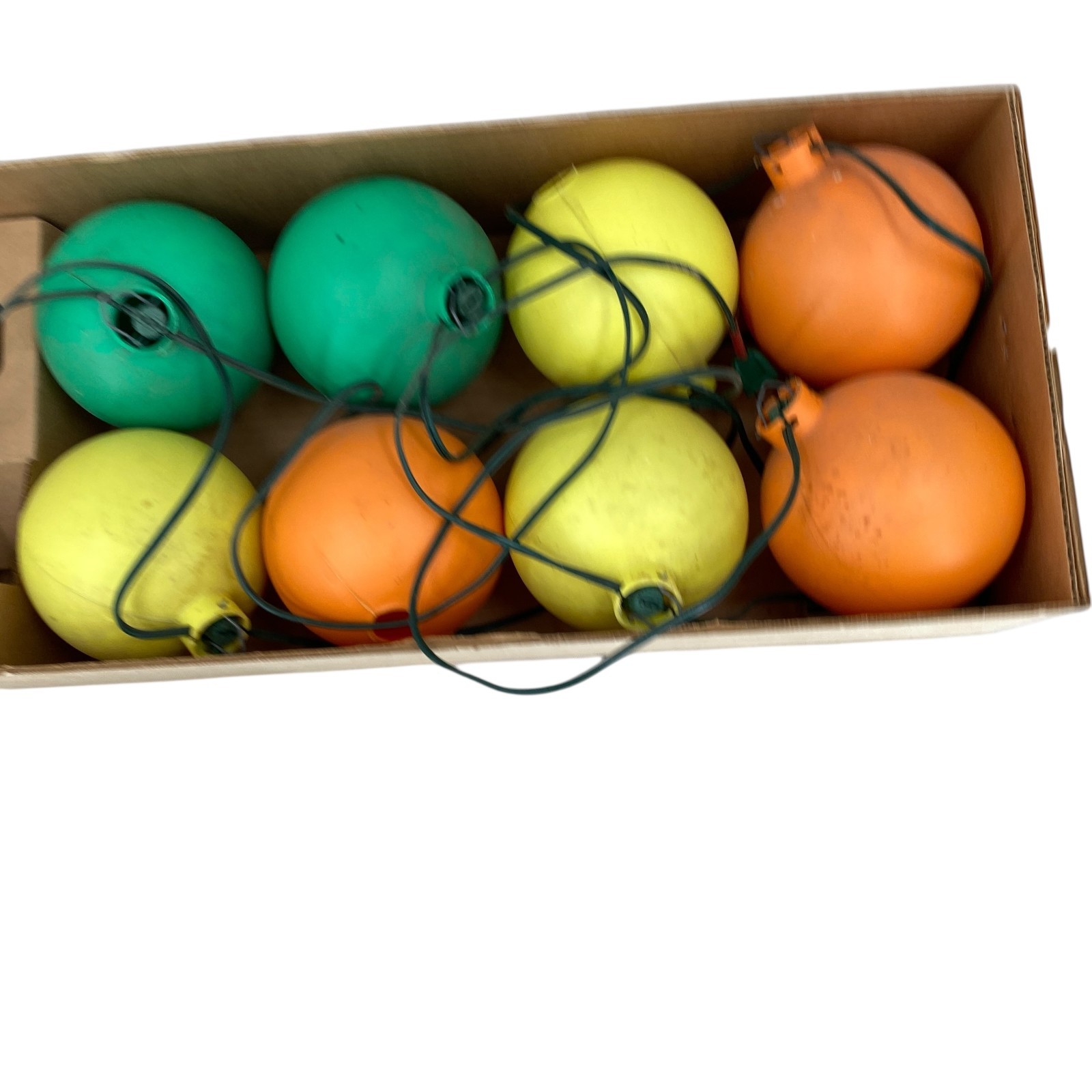 Vintage GE Party Globes 8 Light Set Indoor/Outdoor with Original Box Tested