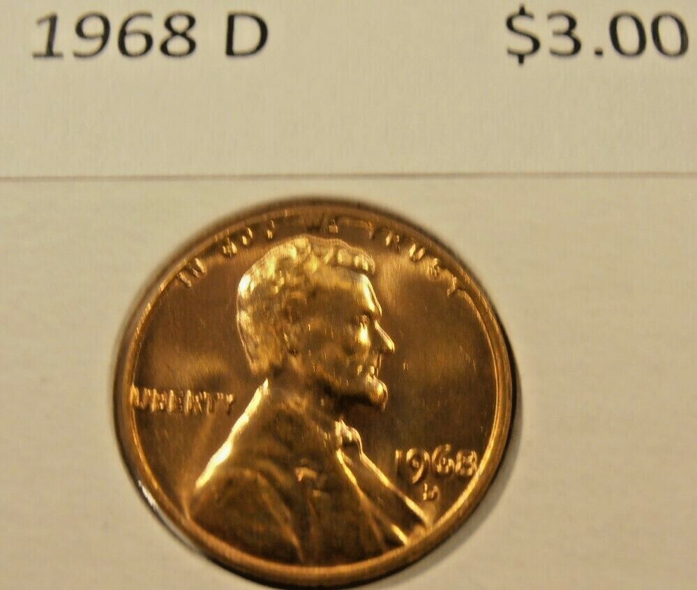 1968 D Lincoln Cent - BU from a nice roll