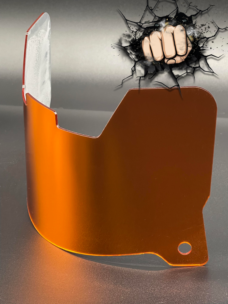 Orange Chrome Full Size Helmet Visor (Display Only)Replica/Speed/Flex Compatible