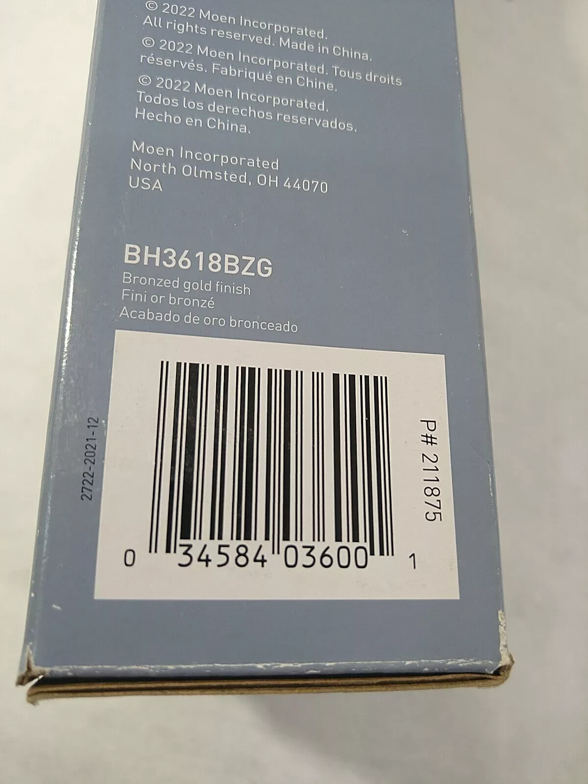 MOEN BH3618BZG Genta 18 in. Towel Bar in Bronzed Gold Finish