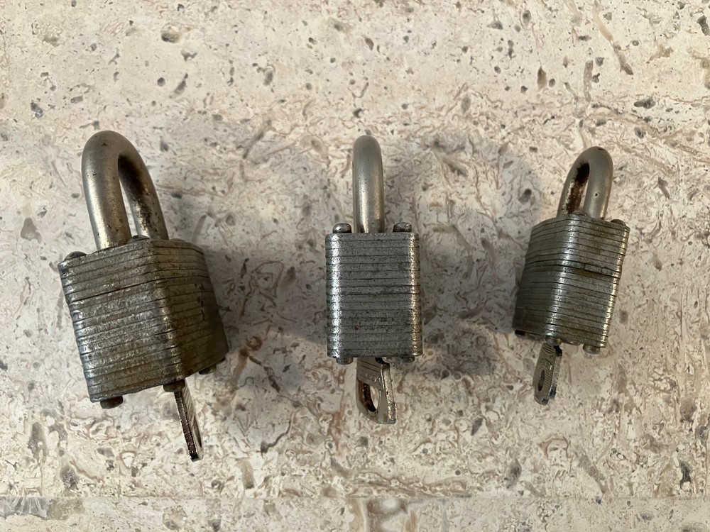 Master Lock Padlocks 3x With 1 key each