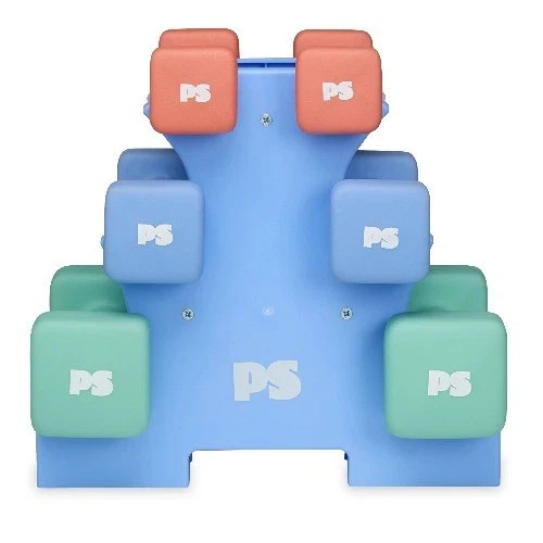 Popsugar 32lb Dumbbell Weight Rack Kit