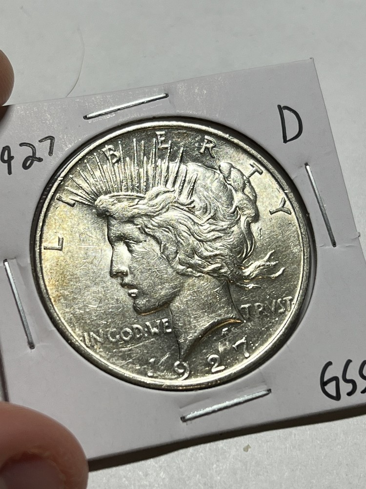 1927-D Peace Silver Dollar Nice UNC Better Date