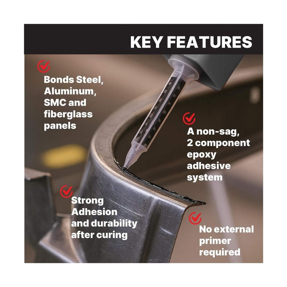 Multi-Purpose Panel Adhesive - Two Part Epoxy Metal - Non-Sagging High Strength