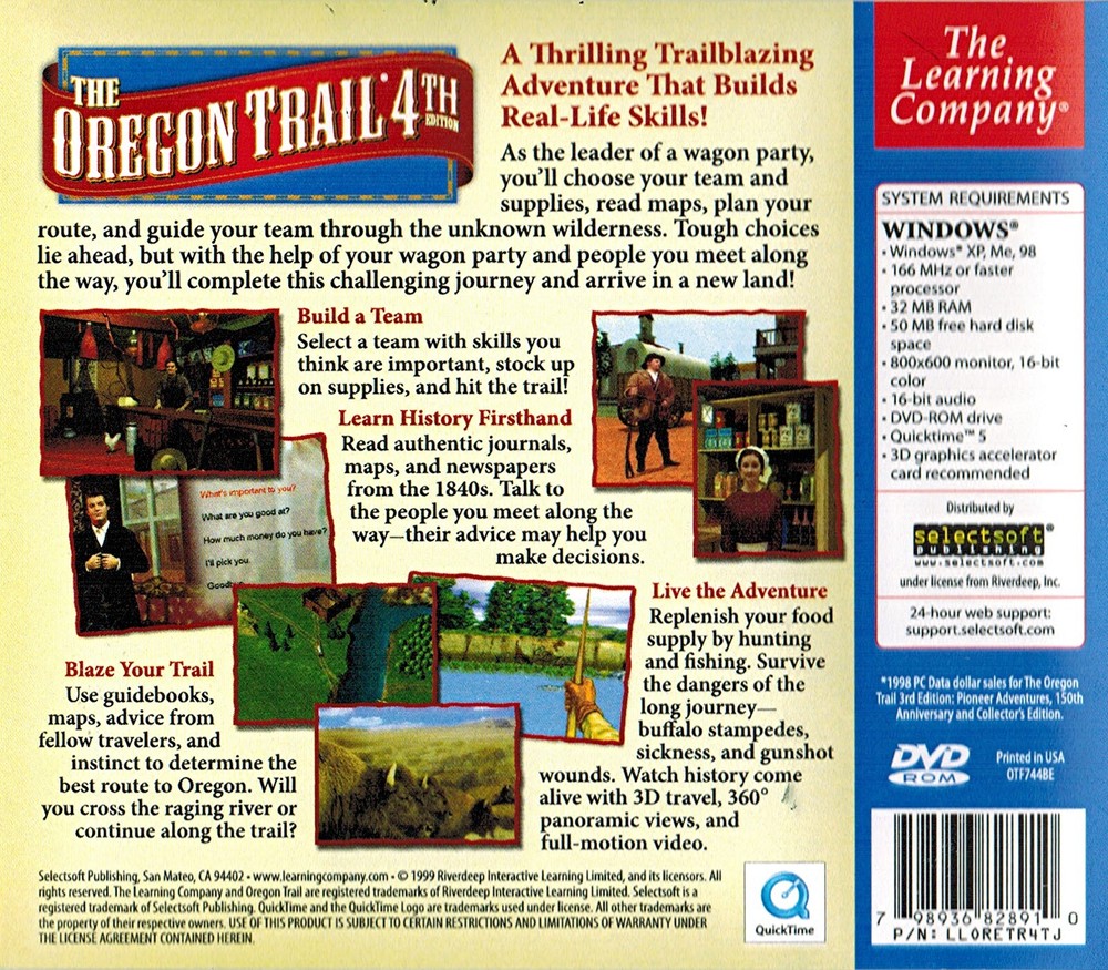 Oregon Trail 4th Edition + Amazon Trail 3rd PC Windows Software Lot 2 Titles