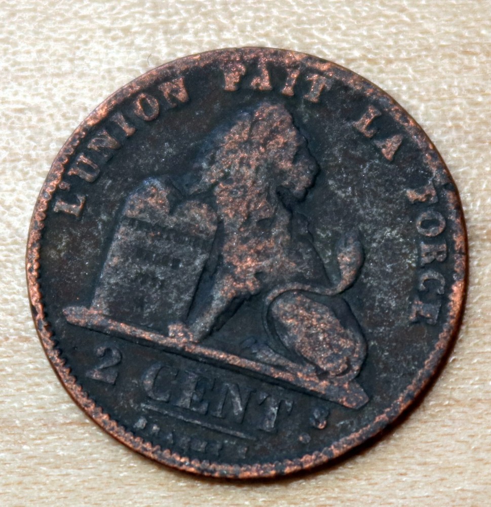1876 Belgium 2 Centimes