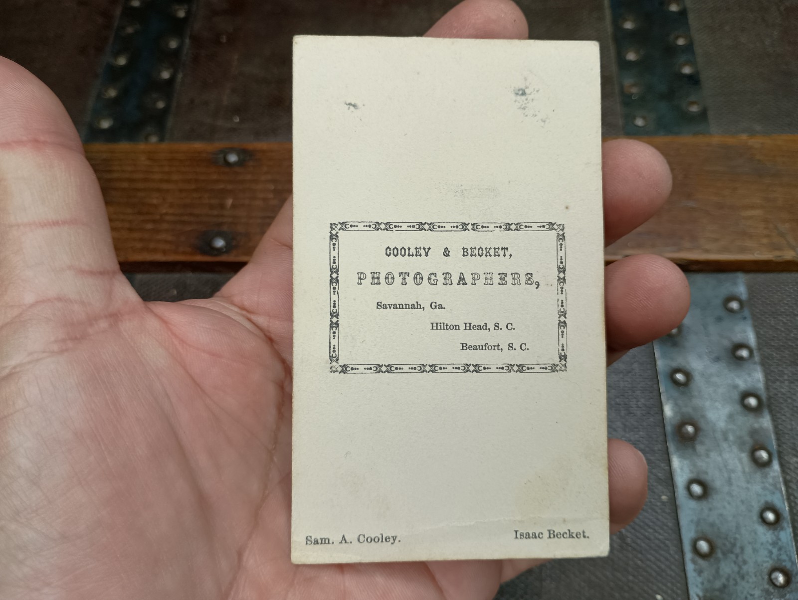 RARE CDV CONFEDERATE Captain W/ Sword South Carolina Photographer Cooley/Becket