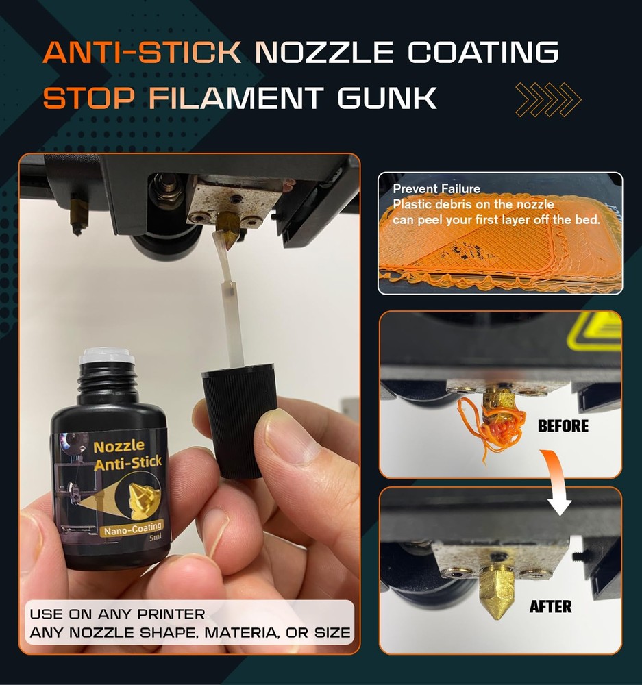 6-Piece Set of 3D Printer Accessories, Tools Kit Includes Nozzle...