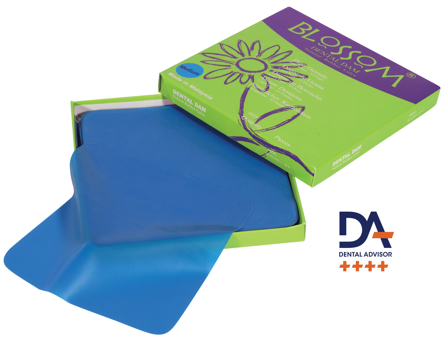 Latex Rubber Dental Dam, 5×5  & 6×6 Blue & Mint  Green Isolation Sheets (Choose)