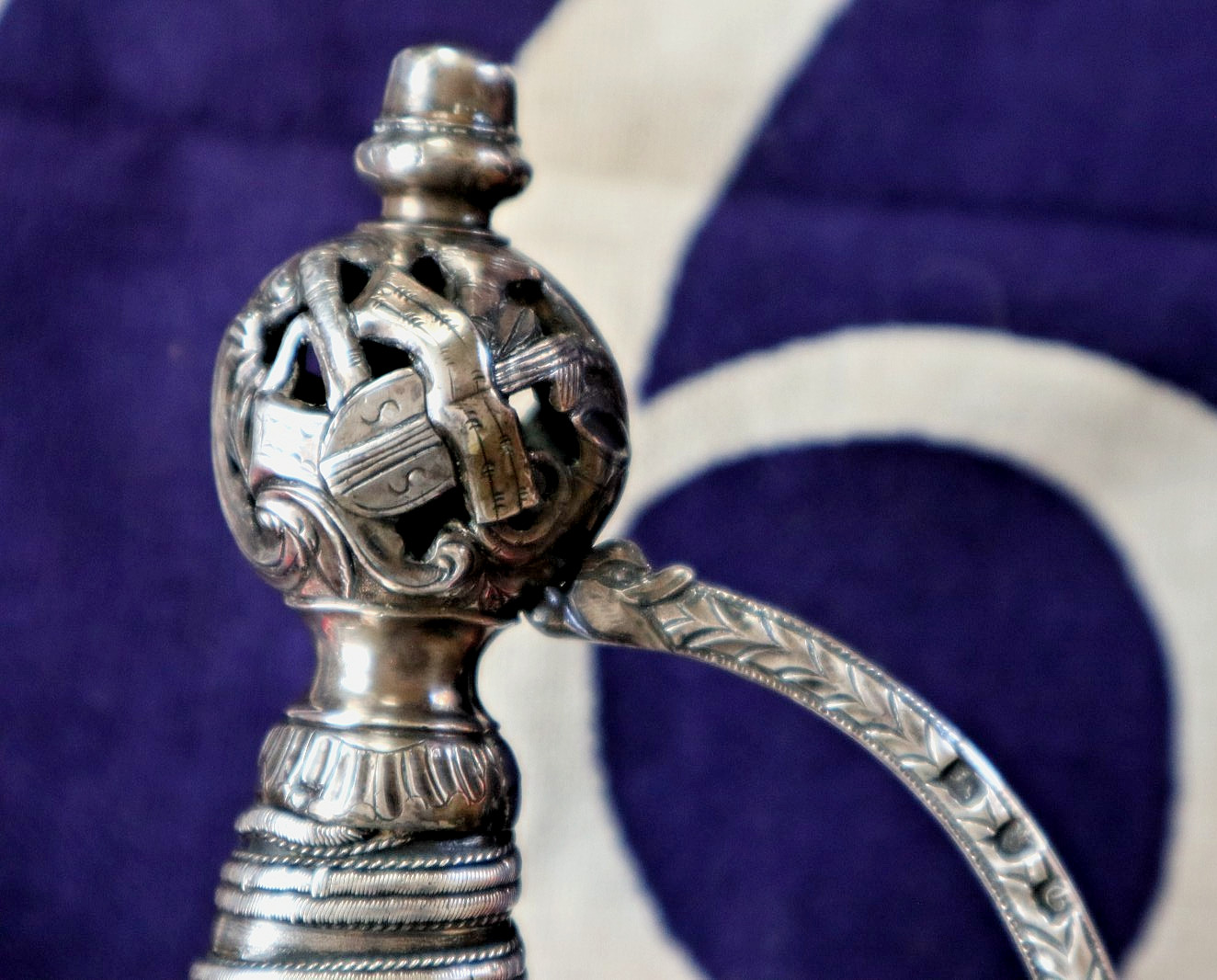 FRENCH INDIAN WAR REVOLUTIONARY WAR SILVER HILT SMALL SWORD HALLMARKED 1762