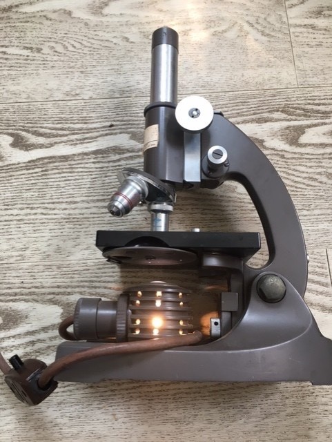 Vintage Microscope  School Student Light Works As Is