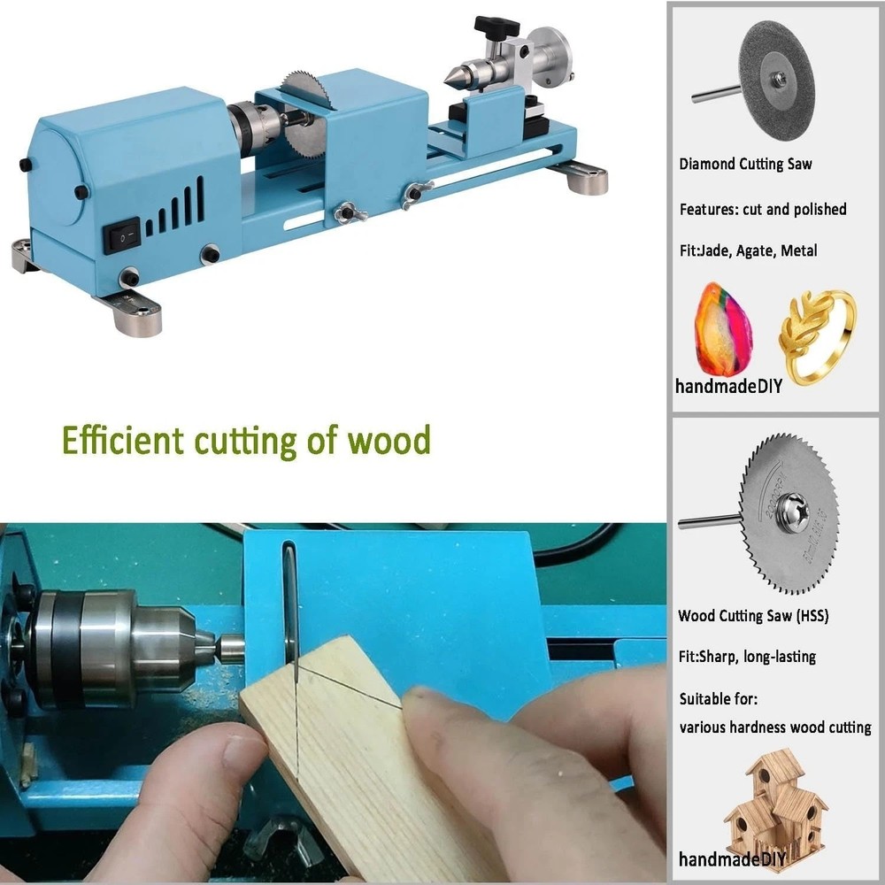 Mini Lathe Machine Multi-Purpose Lathe With Professional Tools Torno Para Mad...