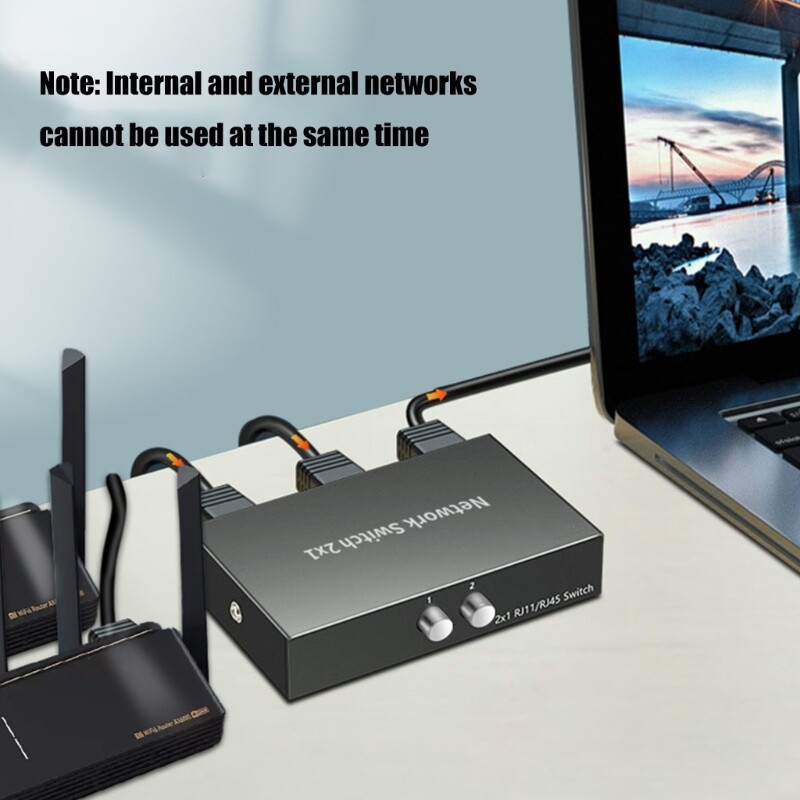 RJ45 Networking Switching Selector Switching Box 2 Port Sharing Switching Box