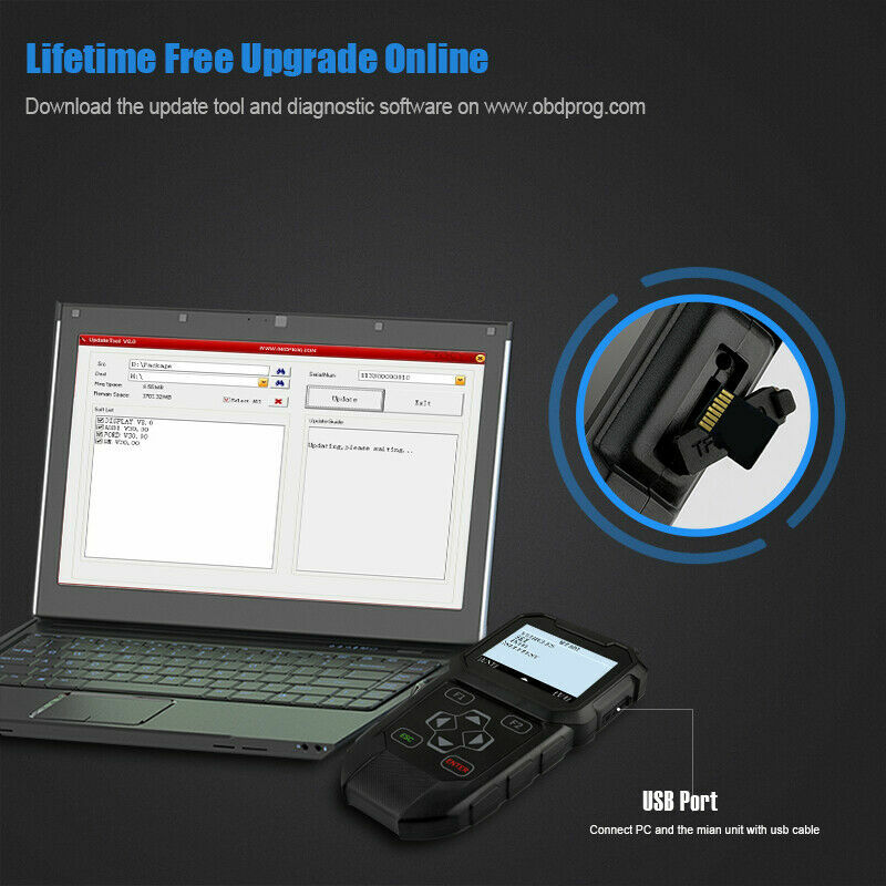 OBD2 Auto Mileage Odometer Correction Adjustment Diagnostic Tool OBDPROG MT401