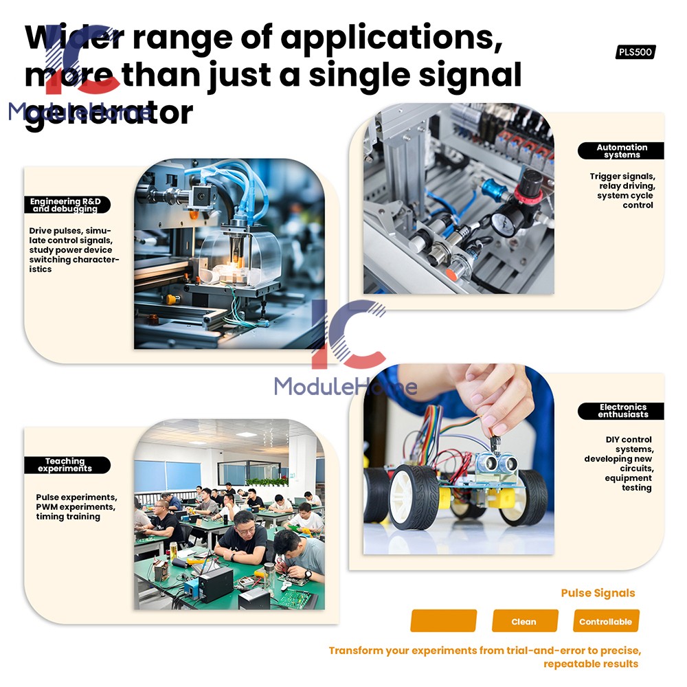 Signal Generator Module 2CH Adjustable Dead zone PWM Pulse Frequency Duty Cycle